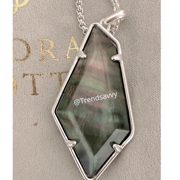 NWT KENDRA SCOTT Silver Lilith Adjustable Necklace - Picture 2 of 6